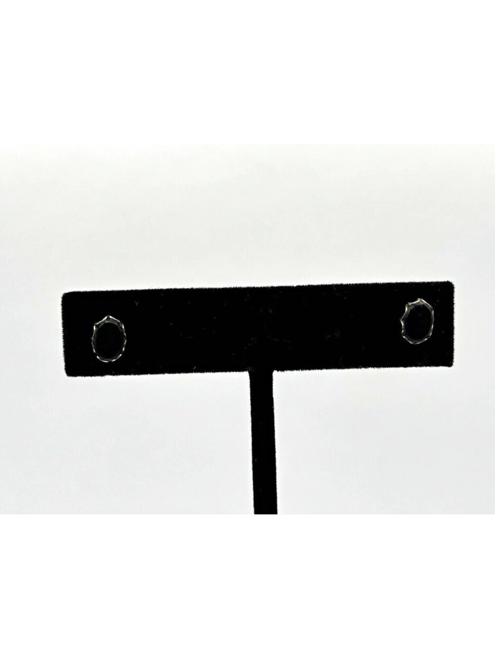 14K White Gold Onyx Stud Earrings Dainty 14K Butterfly Backings
